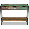vidaXL Sideboard mit 3 Schubladen Altholz Massiv
