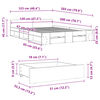vidaXL Bettgestell mit Schubladen Braun Eichen-Optik 120x200 cm