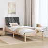vidaXL Bettgestell mit gepolstertem Kopfteil Braun 80 x 200 cm