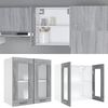 vidaXL H&auml;ngeschrank Lyon Glas Grau Sonoma 60x31x60 cm Holzwerkstoff