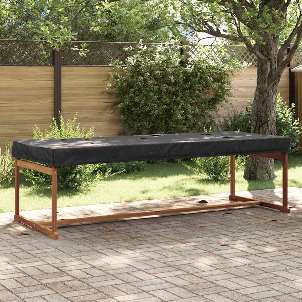 vidaXL Tischdecken Uni Schwarz 102 x 202 x 15 cm Stoff