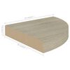 vidaXL Eck-Schweberegale 2 Stk. Eichen-Optik 25x25x3,8 cm MDF