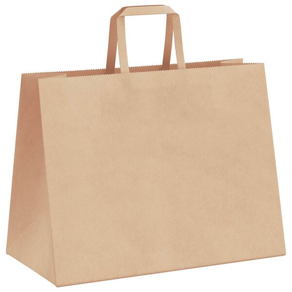 vidaXL Papiertragetaschen 250 Stk. mit Henkeln Braun 32x17x25 cm