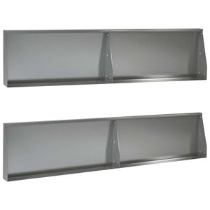 vidaXL St&uuml;tzmauer 4 stk. 100 x 12 x 40 cm Verzinkter Stahl Silber