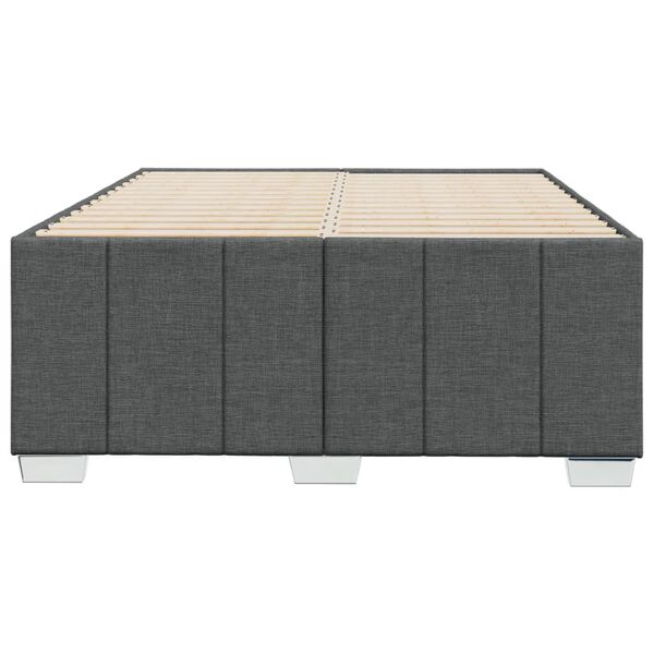 vidaXL Bettgestell ohne Matratze Dunkelgrau 120x200 cm Stoff