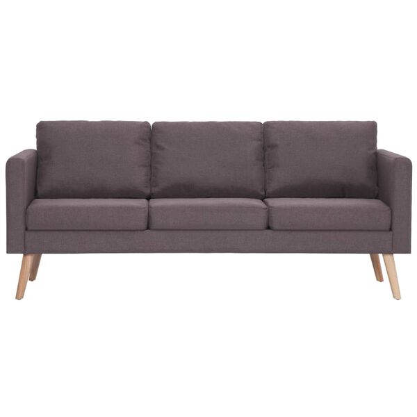 vidaXL 3-Sitzer-Sofa Stoff Taupe