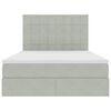 vidaXL Bett mit Stauraum und LED Hellgrau 140 x 190 cm Samt
