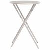 vidaXL Bistrotisch Beige &Oslash; 50 x 71 cm Pulverbeschichteter Stahl