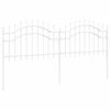 vidaXL Gartenzaun Weiß 190 cm Pulverbeschichteter Stahl