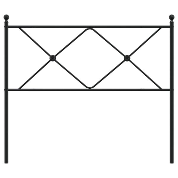 vidaXL Kopfteil Metall Schwarz 107 cm