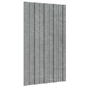 vidaXL Dachpaneel 12 Stk. Silber 80 x 45 cm Verzinkter Stahl