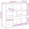 vidaXL B&uuml;cherregal/Raumteiler Schwarz 100x33x94,5 cm