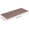 vidaXL Stufenmatten Selbstklebend 15 Stk. 60x25 cm Hellbraun Rechteckig