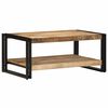 vidaXL Couchtisch 90x50x38 cm Raues Massivholz Mango