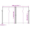 vidaXL Seitenmarkise Ausziehbar Taupe 220x1200 cm