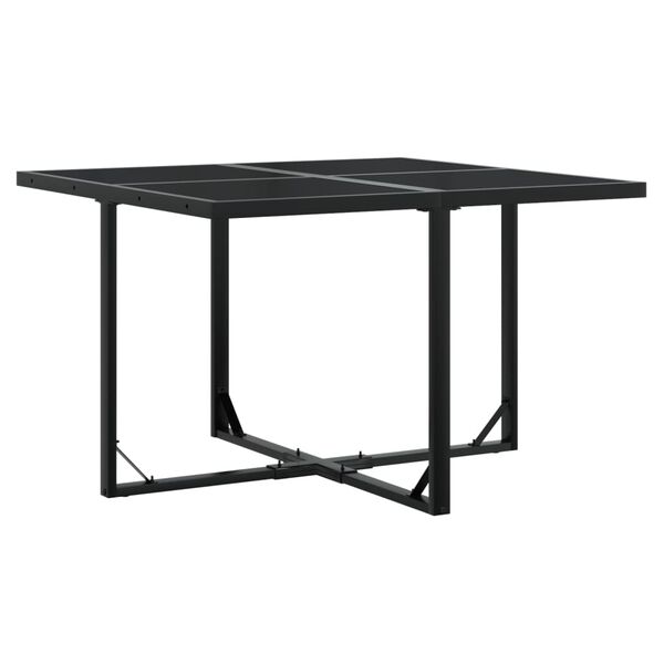 vidaXL 5-tlg. Garten-Essgruppe mit Kissen Schwarz Poly Rattan