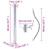 vidaXL Wassers&auml;ule f&uuml;r den Garten 40 cm Edelstahl Rund