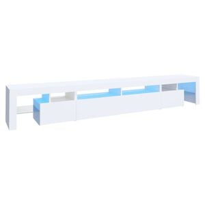vidaXL TV-Schrank mit LED-Leuchten Wei&szlig; 260x36,5x40 cm