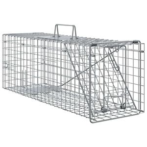 vidaXL Tierfalle Anthrazit 61 x 20 x 21,5 cm Stahl