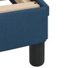 vidaXL Bettgestell mit LED ohne Matratze "Hvar" Blau 200x200 cm Stoff