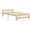 vidaXL Massivholzbett Kiefer 90x200 cm