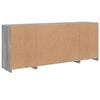 vidaXL Sideboard mit LED-Leuchten Grau Sonoma 163x37x67 cm