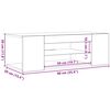 vidaXL TV-Schrank mit LED-Leuchten R&auml;uchereiche 90x39x30 cm