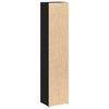 vidaXL CD-Regale 2Stk. Schwarz Eichen-Optik 21x16x93,5cm Holzwerkstoff