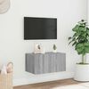 vidaXL TV-Wandschrank mit LED-Leuchten Grau Sonoma 60x35x31 cm