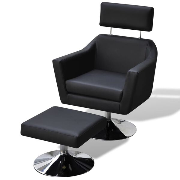 vidaXL TV-Sessel Schwarz Kunstleder