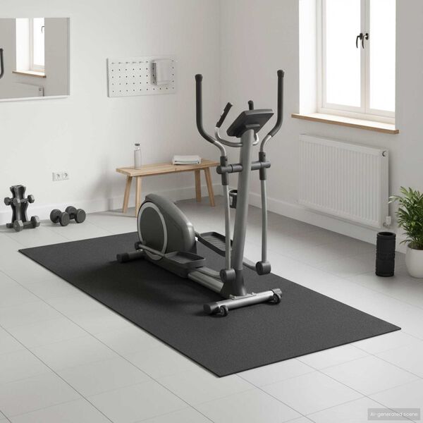 vidaXL Sport Schutzmatte Schwarz 200 x 90 x 0,6 cm PVC