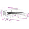 vidaXL Tagesbett Ausziehbar mit Matratzen Schwarz 90x200 cm Samt