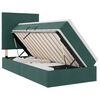 vidaXL LED-Speicherbett mit Matratze Dunkelgr&uuml;n 100 x 200 cm Samt