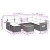 vidaXL 8-tlg. Garten-Sofagarnitur mit Kissen Beige Poly Rattan
