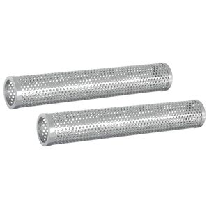 vidaxl R&auml;ucherrohr 2 pcs &Oslash; 5 x 30 cm Edelstahl 304 Silber