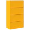 vidaXL Aufbewahrungsschrank 2 pcs Senfgelb 80 x 40 x 140 cm Stahl
