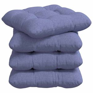 vidaXL Sitzkissen 4 pcs Jeans blau 40 x 40 x 12 cm Stoff