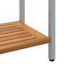vidaXL Tisch f&uuml;r Outdoor mit Regal Nat&uuml;rlich und Grau 80 x 35 x 75 cm