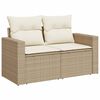 vidaXL 13-tlg. Garten-Sofagarnitur mit Kissen Beige Poly Rattan