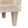 vidaXL Nachttisch mit Speicher Beige 50 x 33 x 60 cm Massivholz Akazie