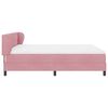 vidaXL Boxspringbett mit Matratze mit Kopfteil Rosa 180 x 200 cm Samt
