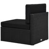 vidaXL 6-tlg. Garten-Lounge-Set mit Kissen Schwarz Poly Rattan