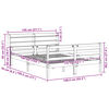 vidaXL Bettgestell mit Kopfteil ohne Matratze 135x190 cm
