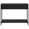 vidaXL Konsolentisch Sonstiges Schwarz Eichen-Optik 100 x 34.5 x 75 cm