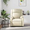 vidaXL Massagesessel Creme Kunstleder