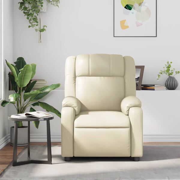 vidaXL Massagesessel Creme Kunstleder