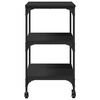 vidaXL K&uuml;chenwagen Schwarz 60x41x76 cm Holzwerkstoff