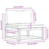 vidaXL Modular-Mittelsofa mit Cremewei&szlig;en Kissen Akazie Massivholz