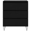 vidaXL Sideboard Schwarz Eichen-Optik 60 x 35 x 70 cm Holzwerkstoff