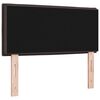 vidaXL LED Kopfteil mit LED-Lichtleisten Dunkelbraun 80 cm Polyester